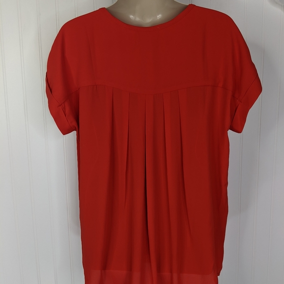 PLEIONE Pleated Back Flowy Shell Sz S - Picture 7 of 10